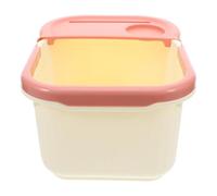 BAZEITFLOW Cubo para Lavar Pies Pequeño Color Beige Bañera de Remojo Masaje para Uso Doméstico Retención de para Spa y Pedicura en Invierno