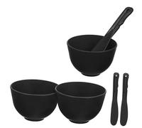 BAZEITFLOW Cuencos de Silicona para Máscaras Faciales con Espátulas Aplicadoras Tazones Profundos para Spa y Estética Herramientas para Tratamientos y Mezcla Precisa de Cremas y Reutilizable