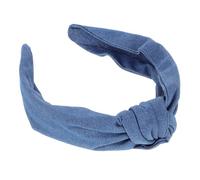 BAZEITFLOW Diadema Ancha para Mujer y Niña Azul de Tela, Banda Pelo Antideslizante Adecuado para Lavar la Cara y Uso Diario