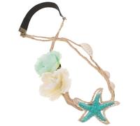BAZEITFLOW Diadema de Perlas con de Mar Natural para Vacaciones la Playa Accesorio Elegante y Duradero para Cabello Fiestas Bodas y Diario