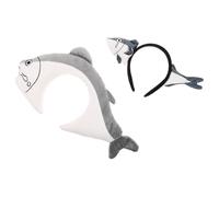 BAZEITFLOW Diadema Divertida de Pez Salado 2 Piezas, Diseño de Dibujos Animados, Tamaño Grande y Pequeño, Accesorio Ligero para Fiesta, Halloween y Cosplay, Aro Pelo Temático de Criatura