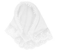 BAZEITFLOW Diadema Pañuelo Encaje Blanco Mujer Estilo Campestre Romántico Banda Elástica Suave y Duradera para Cabello Versátil y Elegante