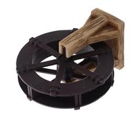 BAZEITFLOW Escultura Rueda de Agua Feng Shui para Peceras y Jardines Miniaturas Decoración Micro Paisaje Acuático de Escritorio Accesorio Fuente de Agua con Soporte Fácil de Instalar