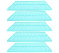 BAZEITFLOW Estante para Portaobjetos de Laboratorio Verde 5 Piezas, Soporte de Secado 20 Ranuras, Bandeja Plástica para Almacenamiento Vertical de Diapositivas, Adecuado para Investigación