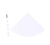 BAZEITFLOW Estantería Esquinera de Pared Triangular Blanca Soporte Flotante para Almacenaje Cocina Dormitorio y Oficina Incluye Tornillos y Herramienta de Montaje