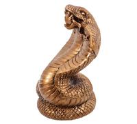 BAZEITFLOW Estatua de Serpiente de Resina Delicada Figurilla para Decoración de Escritorio y Entrada Adorno Chino para Año Ornamentación Duradera y Realista Color Bronce Antiguo