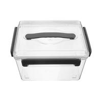 BAZEITFLOW Estuche Acrílico Transparente Gris Medio para Lentes de Cámara Caja Organizadora Sello Hermético Protección Antichoque y Almacenamiento Portátil para Fotografía y Viaje