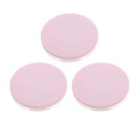 BAZEITFLOW Estuche Compacto para Polvos Vacío de 5 Borla y Espejo Caja Portátil Rosa de 3 Piezas para Maquillaje Recargable Mini Contenedor de Viaje para Polvos Sueltos y Compactos