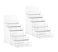 BAZEITFLOW Expositor Acrílico Transparente de 6 Niveles para Carteras y Gafas Soporte Multifuncional 35 CM de Separación Organizador de Bolsos para Tiendas y Exhibición Retail Pack 2