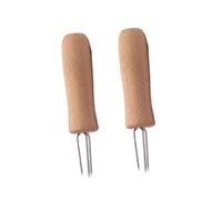 BAZEITFLOW Extensores de Rollo de Moxa Mango de Madera y Acero Inoxidable, Herramienta Sólida y Fácil de Usar para Terapia de Moxibustión, Paquete de 2 Unidades