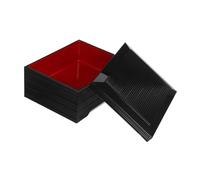 BAZEITFLOW Fiambrera Japonesa Rectangular de Abs con Textura de Madera, Diseño Elegante y Sellado Excelente, Portátil Adecuado para Oficina y Picnic al Aire Libre