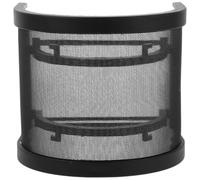 BAZEITFLOW Filtro Pop para Micrófono U Parabrisas Metálico Negro Grande Protector Antipop para Micrófonos de Mano y Condensador Escudo Vocal para Grabación Podcast y Streaming