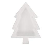 BAZEITFLOW Frutero De Árbol De Navidad Bandejas Para Servir Comida Plato De Postre Navideño Día Festivo Shape Con Platos Navideños Servicio De Madera Blanco