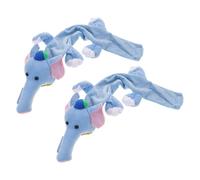 BAZEITFLOW Funda para Estetoscopio Médico de Peluche Diseño de Elefante 2 Unidades Color Azul Marino Protector Suave y Cómodo Adecuado para Pediatría y Consultas Clínicas