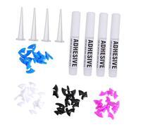 BAZEITFLOW Funda para Uñas De Gato 84piezas Cubiertas para Garras De Mascotas m (4 Botellas De 2ml De Pegamento 4 Paquetes De 20 Piezas) Accesorios Antiarañazos para Gatos