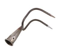 BAZEITFLOW Gancho de Garra para Desherbar a Mano Doble Diente Herramienta Manual de Metal Resistente para Labrar y Aflojar Tierra en Jardinería Accesorio Reemplazable para Cultivo y