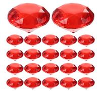 BAZEITFLOW Gemas de Plástico Rojas de 20 MM 285 Piezas para Relleno Decorativo de Jarrones Gemas Falsas sin Agujero para Decoración de Bodas San Valentín y Fiestas DIY