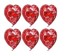 BAZEITFLOW Globos de Aluminio Forma de Corazón de 18 Pulgadas Color Rojo Rosa Paquete de 10 Unidades Globos Decorativos para Bodas y Fiestas Ideales para Decoración Interior y Exterior