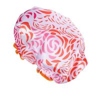 BAZEITFLOW Gorro de Ducha Doble Capa para Mujer Extra Grande para Cabello Diseño Elástico de Satén Resistente y Cómodo Protección Completa contra Agua para Baño