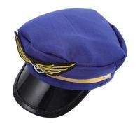 BAZEITFLOW Gorro Divertido para Mascota Halloween, Sombrero Azul para Perro y Gato, Tocado Piloto Creativo para Fiestas y Fotos, Accesorio Ligero para Mascotas Pequeñas