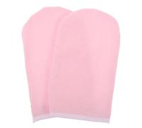 BAZEITFLOW Guantes de Parafina Hidratantes para Manos 2 Unidades Tamaño Único 25X15 CM Color Rosa Borde Manoplas Térmicas para Spa y Cuidado Diario Piel