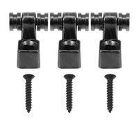 BAZEITFLOW Guía de Cuerdas para Guitarra Eléctrica Metálica Negra 3 Piezas, Retenedores de Cuerdas Tornillos para Tensión Estable, Accesorio Duradero para Reemplazo y Mejora del Sonido