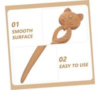 BAZEITFLOW Horquilla de Madera con Diseño Chino Pasador para Moños Ligera y Portátil Accesorio Elegante para Mujer para Eventos y Diario