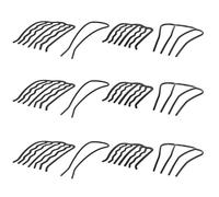 BAZEITFLOW Horquillas Metálicas Cabello 12 Piezas Dientes Ondulados, Set de Peinetas en Forma de U y Peines para Moños, Accesorios para Peinar Cabello Corto y Trenzas Francesas, Uso