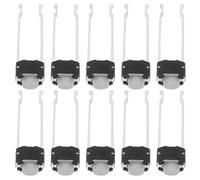 BAZEITFLOW Interruptor Táctil Micro Momentáneo 6X5 MM 2 Pines Blanco 20 Unidades para Electrónica Bricolaje Placa de Pruebas Botón Pulsador Compacto Silencioso