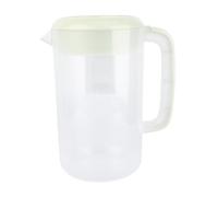 BAZEITFLOW Jarra de Plástico Transparente con Tapa Hermética Capacidad Recipiente Doméstico para Bebidas Frías como Té Helado y Leche Fácil de Limpiar y Rellenar