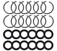 BAZEITFLOW Juego de 30 Clips de Retención para Llaves de Impacto 1/2 con Anillos de Hierro y Juntas Tóricas de Caucho Resistentes, Accesorios para Reparación y Mantenimiento de