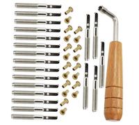 BAZEITFLOW Juego de Accesorios para Arpa de Lira Profesional, 20 Clavijas de Cuerda de Metal, 20 Pasadores de Afinación y 1 Llave Inglesa, Repuestos para Instrumentos Musicales, Ajuste