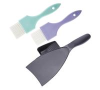 BAZEITFLOW Juego de Tinte Cabello Set 3 Piezas Tablero para Colorear y Cepillos Teñir Plástico Duro Reutilizable Accesorios para Peluquería Uso Casero y Profesional