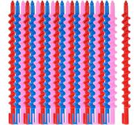 BAZEITFLOW Kit de 20 Rulos Cabello en Espiral de Plástico, Herramientas para Rizar el Pelo Fijación Firme, Ideales para Permanente y Peinados DIY Color Aleatorio