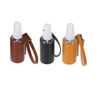 BAZEITFLOW Kit de 3 Botellas de Perfume Recargables de 60ml con Funda de Pu y Llavero, Adecuado para Salidas al Aire Libre, Fácil de Llevar Prueba de Fugas