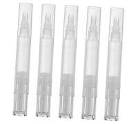 BAZEITFLOW Kit de 5 Botellas Rellenables de Brillo Labial de 5ml Material PC y PP para Almacenar Gloss Livianas y Prácticas Color Aleatorio para Uso Indoor y Outdoor