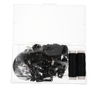 BAZEITFLOW Kit de Clips para Extensiones de Cabello y Pasadores de Costura Negros, Pequeño, Clips a Presión en Forma de U, para Hacer Pelucas y Extensiones, Uso Profesional en Belleza
