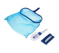 BAZEITFLOW Kit de Limpieza para Piscinas 3 Piezas Red Profunda Cepillo de Esponja y Herramienta Manual Pértiga de 5 Secciones Herramienta para Recoger Espuma y Residuos Spas y Piscinas