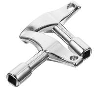 BAZEITFLOW Llave de Afinación para Batería de Percusión de Zinc, 6 Mm Cuadrada, 2 Piezas, Accesorio para Ajuste de Tambores Acústicos y Caja, Herramienta Profesional para Teclas de Batería