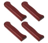 BAZEITFLOW Mango de Cuchillo de Cocina de Madera de Repuesto Artesanal, Empuñadura Compacta de Madera Roja sin Agujeros 4 Pares de Remaches, Accesorio para Cuchillos de Chef y Sushi,