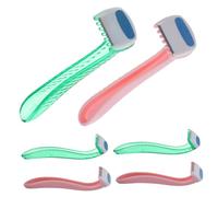 BAZEITFLOW Maquinilla de Afeitar para Mujer Ligera y Fácil de Usar 6 Piezas de Acero Inoxidable y Abs para Axilas, Piernas y Zonas Íntimas Color Aleatorio