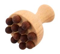 BAZEITFLOW Masajeador de Madera Forma de Hongo con Bolas para Masaje de Meridianas y Linfático Herramienta Terapéutica Corporal para Cuello Espalda Piernas y Esculpir Contornos Portátil Fácil