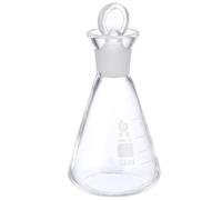 BAZEITFLOW Matraz Erlenmeyer de Vidrio, Matraz Cónico Tapón, 100ml, Graduaciones Serigrafiadas, Resistente al Calor, para Investigación y Química Varios estilos