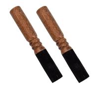 BAZEITFLOW Mazo para Cuenco Tibetano de Madera Dura 2 Piezas Negro Antideslizante 18 Cm Diámetro 2,6 Cm para Yoga Meditación Accesorios de Percusión y Dones Espirituales para Mujeres