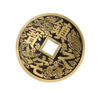 BAZEITFLOW Moneda de Cobre Colgante Decorativo Feng Shui para Suerte y Prosperidad Diseño Chino Retro Amuleto Atraer Dinero para Decoración Hogar y Regalo