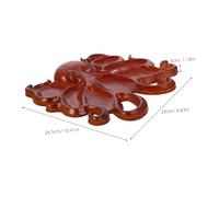 BAZEITFLOW Octopus Snack Platter Divided Multi Compartment Wooden Serving Tray For Dry Fruits Pastries And Appetizers Decorative Charcuterie Plate For Parties And Home