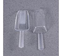 BAZEITFLOW Pala Medidora de Plástico Transparente 10 Piezas, Mini Cuchara para Hielo y Cocina, Tamaño Pequeño Portátil para Postres, Buffet y Uso Doméstico