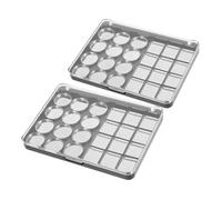 BAZEITFLOW Paleta De Sombras De Ojos Magnética Vacía 2 Piezas 24 Ranuras Metálica Compacta Para Maquillaje Profesional Diy Viaje Soporte Para Sombras