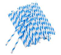 BAZEITFLOW Palitos de Papel para Algodón de Azúcar 10X300Mm 100 Unidades Azul y Blanco Compatibles Máquinas Comerciales Automáticas Accesorios para Fiestas Bodas y Celebraciones