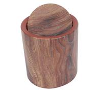 BAZEITFLOW Papelera de Pedal con Tapa de Columpio Diseño Madera Cubo Basura Plástico Mediano para Baño Cocina Oficina Dormitorio Fácil Limpieza y Capacidad Adecuada para Uso Doméstico